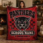 Custom School Spirit Blanket, Cozy Game Day Bleacher Throw
