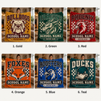 Custom Collegiate Striped Fleece Blanket, Game Day Stadium Throw