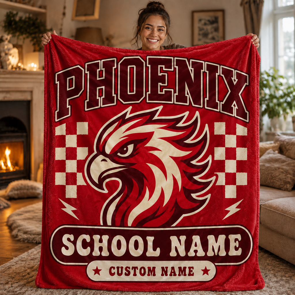 Custom Collegiate Striped Fleece Blanket, Game Day Stadium Throw