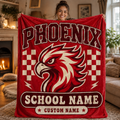 Custom Collegiate Striped Fleece Blanket, Game Day Stadium Throw