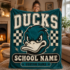 Custom Collegiate Striped Fleece Blanket, Game Day Stadium Throw