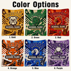 Personalized Mascot Foam Finger Blanket, Custom Game Day Fan Gift