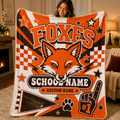 Personalized Mascot Foam Finger Blanket, Custom Game Day Fan Gift