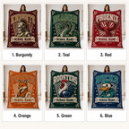 Personalized School Mascot Shield Blanket, Proud Fan Spirit Gift