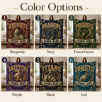 Personalized Mascot Laurel Wreath Blanket, Custom Campus Pride Fan Gift