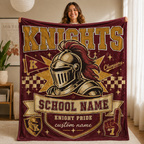 Personalized Mascot Bleacher Blanket, Game Day School Spirit Stadium Throw