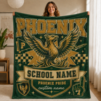 Personalized Mascot Bleacher Blanket, Game Day School Spirit Stadium Throw
