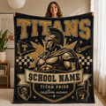 Personalized Mascot Bleacher Blanket, Game Day School Spirit Stadium Throw