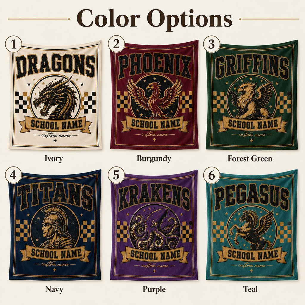 Personalized Collegiate Seal Fleece Blanket, Game Day Stadium Throw
