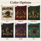 Personalized Collegiate Seal Fleece Blanket, Game Day Stadium Throw