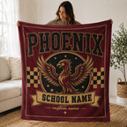 Personalized Collegiate Seal Fleece Blanket, Game Day Stadium Throw