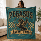 Personalized Collegiate Seal Fleece Blanket, Game Day Stadium Throw