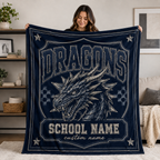Custom Checkered Spirit Fleece Blanket, Game Day Stadium Throw