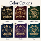 Personalized Vintage Mascot Blanket, Game Day Stadium Throw