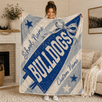 Personalized Pennant Mascot Fleece Blanket, Game Day Stadium Throw