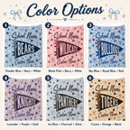 Personalized Coquette Bow Fleece Blanket, Cute School Spirit Gift
