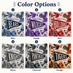 Personalized Coquette Bow Fleece Blanket, Custom School Spirit Gift