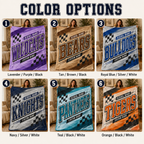 Personalized Checkered School Spirit Blanket, Game Day Stadium Throw