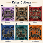 Personalized Mascot Shield Fleece Blanket, Custom School Spirit Fan Gift