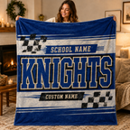 Personalized Collegiate Shield Fleece Blanket, Game Day Stadium Throw