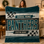 Personalized Collegiate Shield Fleece Blanket, Game Day Stadium Throw
