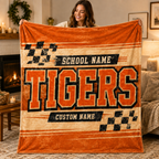 Personalized Collegiate Shield Fleece Blanket, Game Day Stadium Throw