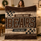 Personalized Collegiate Shield Fleece Blanket, Game Day Stadium Throw