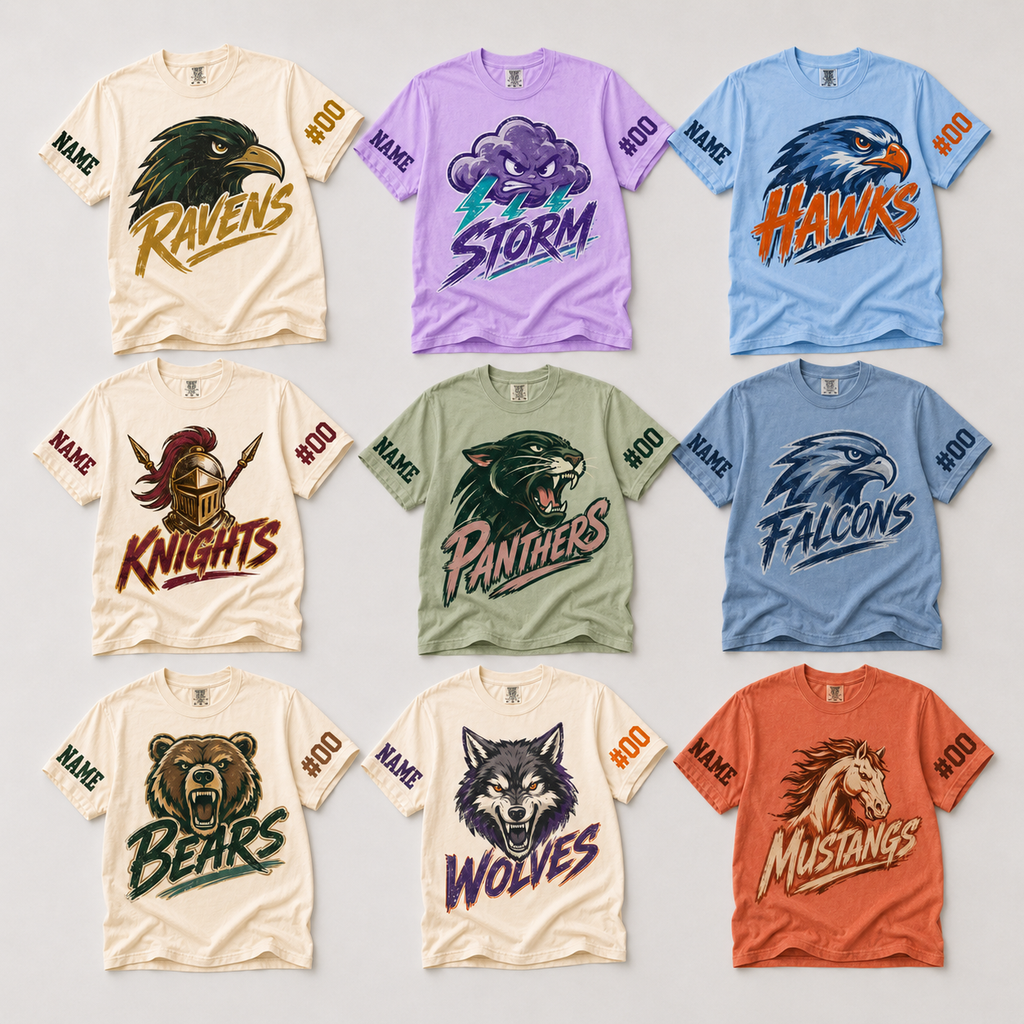 Custom Camo Mascot T-Shirt, Proud School Spirit Game Day Gift – product image 5