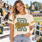 Custom Camo Mascot T-Shirt, Personalized Sleeve Name & Number Tee