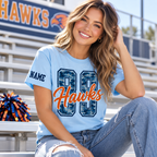 Custom School Mascot T-Shirt, Camo Varsity Game Day Spirit Apparel