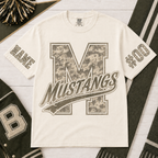 Custom Camo Mascot Graphic T-Shirt, Varsity Game Day Apparel