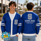 Custom School Varsity Cardigan, Personalized College Mascot Spirit Sweater – product image 5