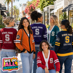 Personalized College Varsity Cardigan, Custom School Spirit Mascot Sweater – product image 3