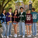 Personalized School Varsity Cardigan, Custom College Spirit Mascot Sweater