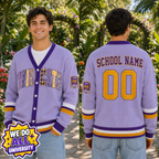 Personalized Mascot Varsity Cardigan, Custom School Spirit Gift Sweater – product image 3