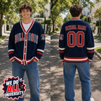 Personalized Mascot Varsity Cardigan, Custom School Spirit Gift Sweater – product image 4