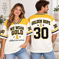 Custom Gold Ribbon Childhood Cancer Awareness Jersey, Game Day Spirit Wear - product image 1