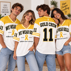 We Wear Gold Cancer Awareness Jersey, Custom Family Support Gift - product image 3