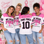 Breast Cancer Awareness Football Jersey, Pink Out Game Day Spirit Wear - product image 1