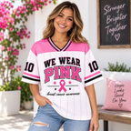 Breast Cancer Awareness Football Jersey, Pink Out Game Day Spirit Wear - product image 2