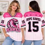 Pink Out Football Jersey, Custom Mascot Cancerfighter Supporter Gift - product image 1