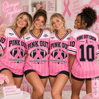 Pink Out Football Jersey, Breast Cancer Supporter Squad Tribute Gift - product image 2