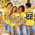 Gold Ribbon Football Jersey, Childhood Cancer Warrior Supporter Gift - product image 1