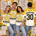 Golden Hope Football Jersey, Childhood Cancer Warrior Tribute Gift - product image 1