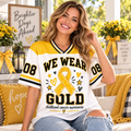 Team Gold Football Jersey, Childhood Cancer Supporter Tribute Gift - product image 1