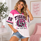 Pink Ribbon Football Jersey, Custom Mascot Cancer Supporter Gift - product image 2