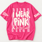 Custom Breast Cancer Awareness T-Shirt, Pink Out Supporter Gift- product image 6
