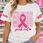 Custom Pink Out Support T-Shirt, Breast Cancer Awareness Gift