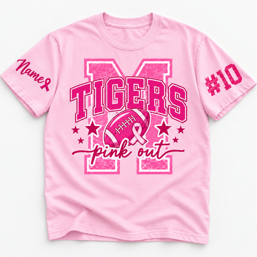 Custom Mascot Pink Out T-Shirt