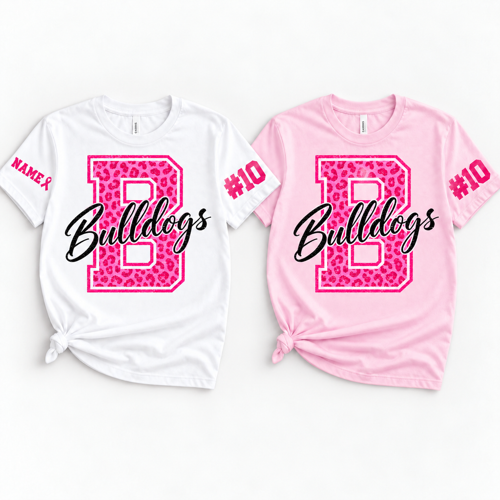 Pink Out Football T-Shirt, Custom Mascot Breast Cancer Awareness Wear